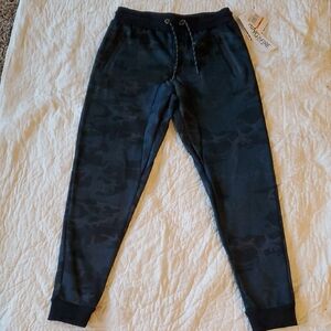 Ring of Fire Black Blue Camouflage Joggers sz S